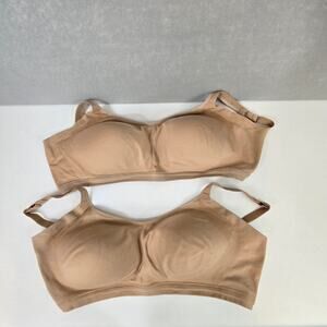 Warners ALL YOU NEED RM3911A Wire Free Molded Sewn In Cup Bra's Beige Nude 2XL